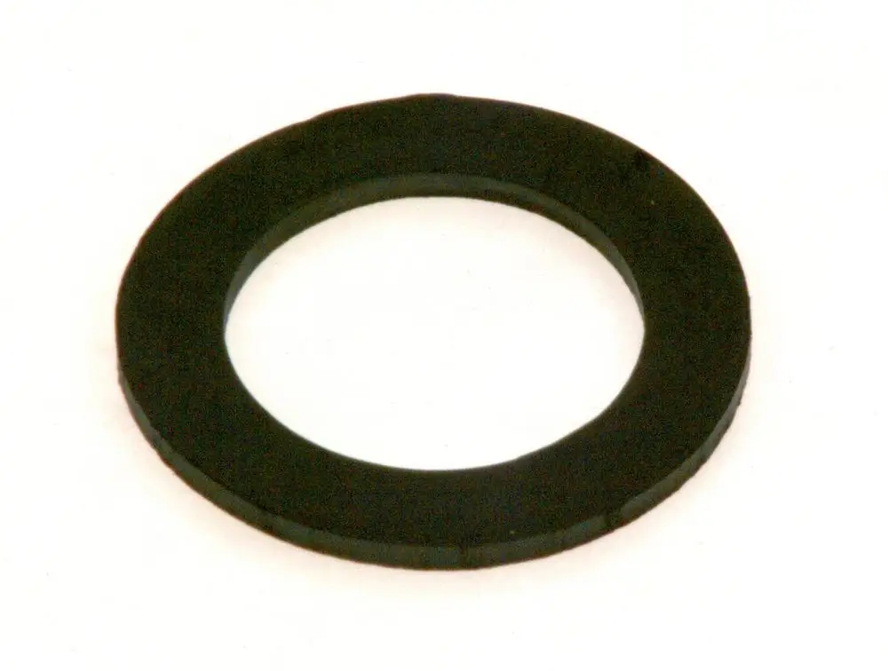Schwarze Dichtung von Bosch in Form eines flachen Rings mit einer zentralen Öffnung, geeignet für diverse Anwendungen in Maschinen und Fahrzeugen.